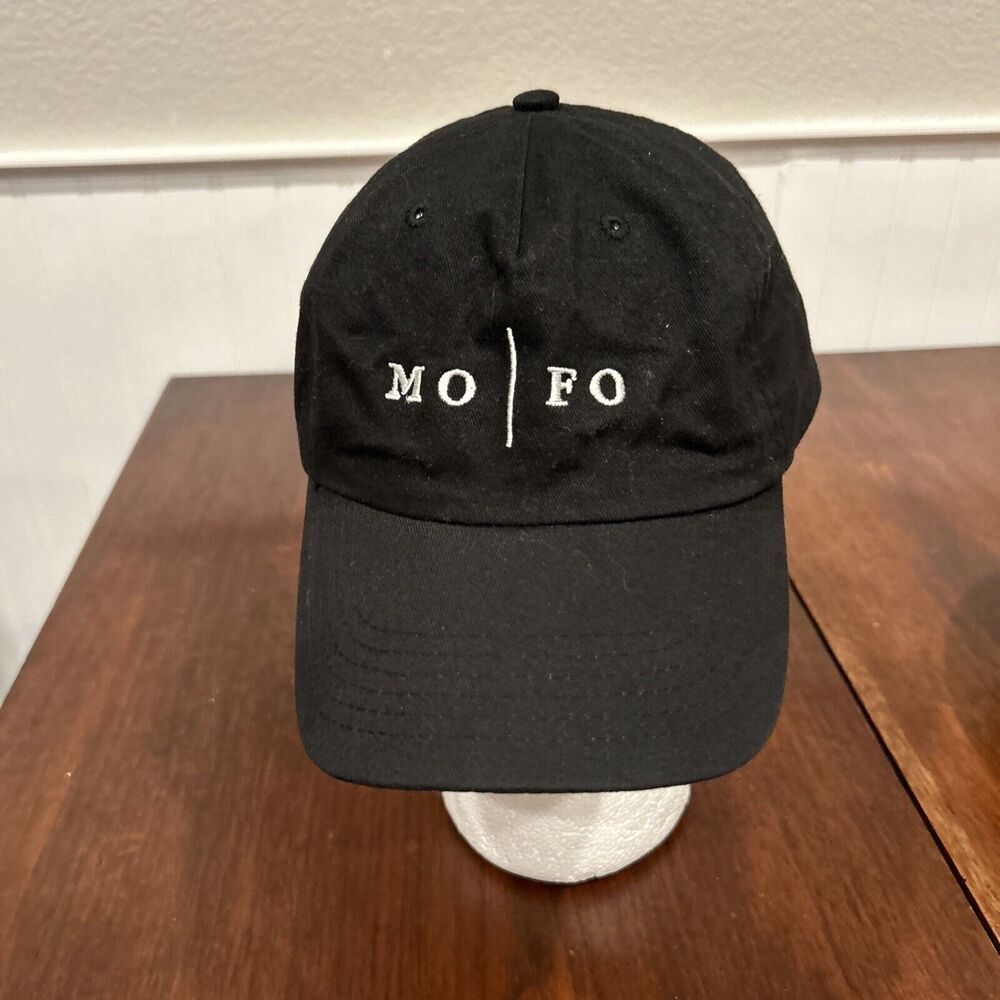 MO FO Adjustable Embroidered Black Baseball Cap Hat